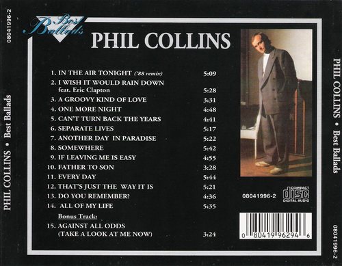 Постер Phil Collins Best Ballads Phil Collins Best Ballads