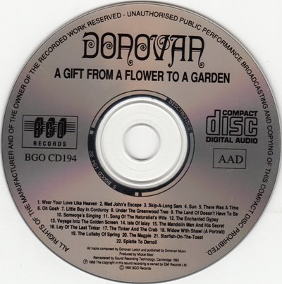 Постер Donovan - A Gift From A Flower To A Garden 1968 Donovan - A Gift From A Flower To A Garden 1968