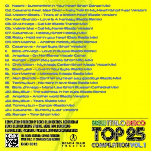 Постер VA - New Italo Disco Top 25 Compilation Vol. 1 VA - New Italo Disco Top 25 Compilation Vol. 1