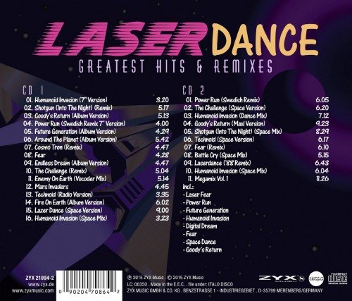 Постер Laserdance - Greatest Hits Remixes Laserdance - Greatest Hits Remixes