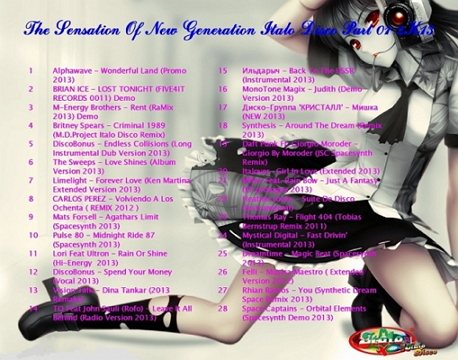 Постер VA - The Sensation Of Italo Disco For New Generation Part 1 - 11 VA - The Sensation Of Italo Disco For New Generation Part 1 - 11