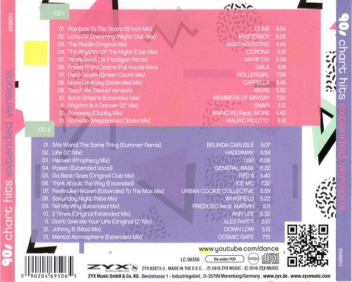 Постер VA - 90s Chart Hits - Extended Versions VA - 90s Chart Hits - Extended Versions