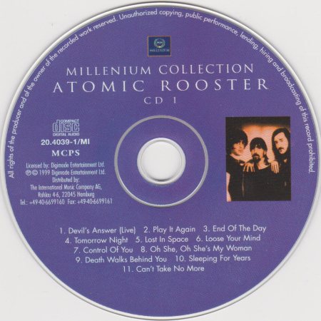 Постер Atomic Rooster - Millenium Collection Atomic Rooster - Millenium Collection