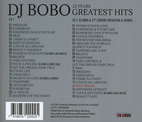 Постер DJ Bobo - 25 Years - Greatest Hits DJ Bobo - 25 Years - Greatest Hits