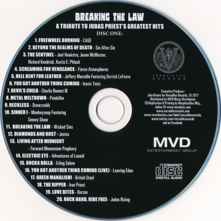 Постер VA - Breaking The Law: A Tribute To Judas Priest's Greatest Hits VA - Breaking The Law: A Tribute To Judas Priest's Greatest Hits