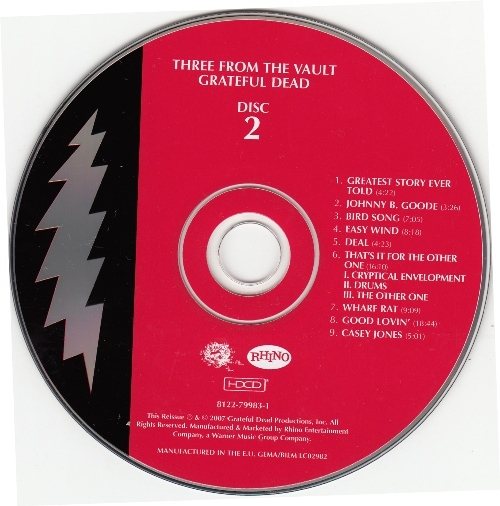 Grateful Dead - Three From The Vault 2CD 