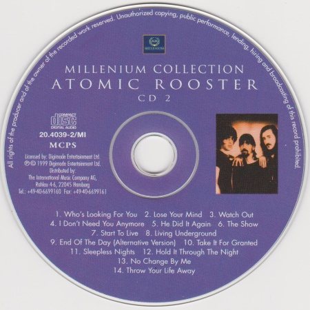 Постер Atomic Rooster - Millenium Collection Atomic Rooster - Millenium Collection