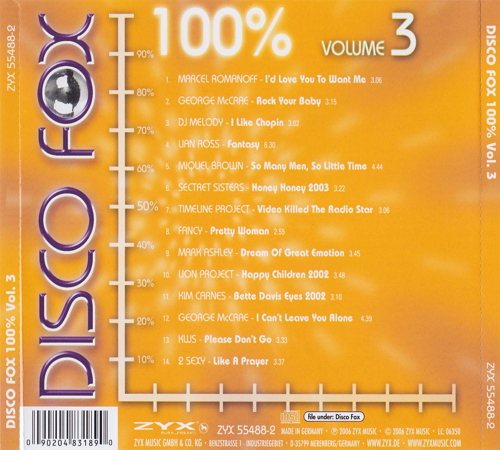 Постер VA - Disco Fox 100% - Vol. 1-4 VA - Disco Fox 100% - Vol. 1-4