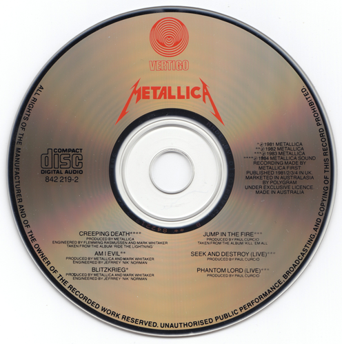 Постер Metallica - Creeping Death / Jump In Ihe Fire Metallica - Creeping Death / Jump In Ihe Fire